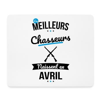 Les meilleurs chasseurs naissent en Avril - Tapis de souris (format paysage) - blanc - Devant