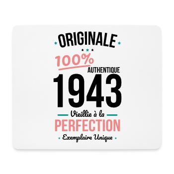 Anniversaire 81 ans - Originale 1943 - Tapis de souris (format paysage) - blanc - Devant