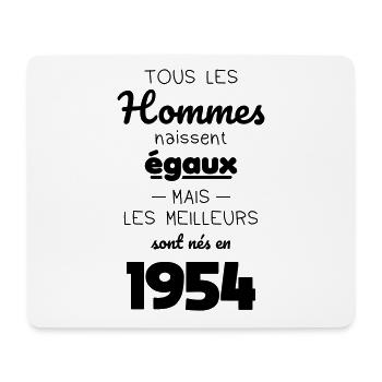 Anniversaire 70 ans - Meilleurs sont nés en 1954 - Tapis de souris (format paysage) - blanc - Devant