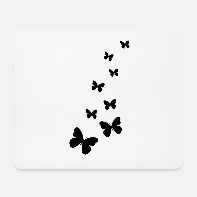 fliegende schmetterlinge schmetterling - Mousepad (Querformat) - Weiß