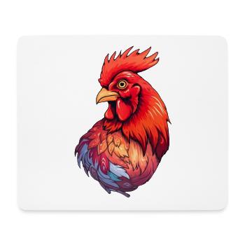 Hahn - Mousepad (Querformat) - Weiß - Vorne