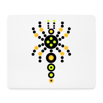 Schmetterling Raupe Amulett / VEKTOR Halskette - Mousepad (Querformat) - Weiß - Vorne