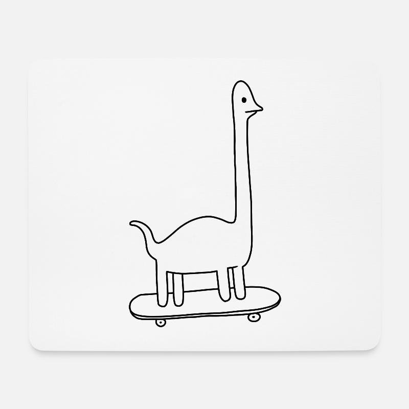 Dino - Mousepad (Querformat) - Weiß