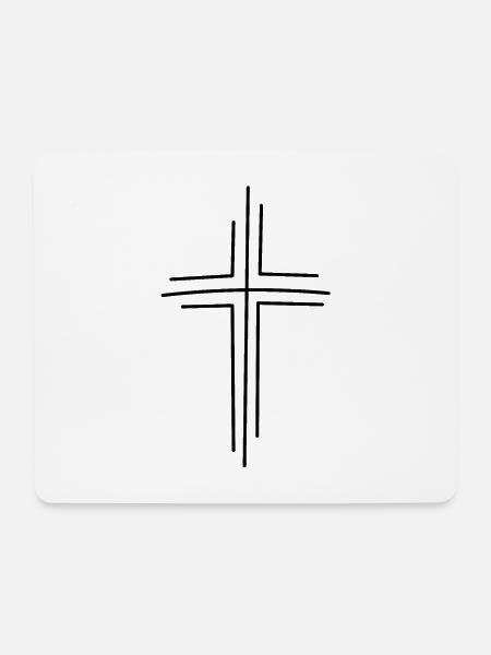 Kreuze - Mousepad (Querformat) - Weiß