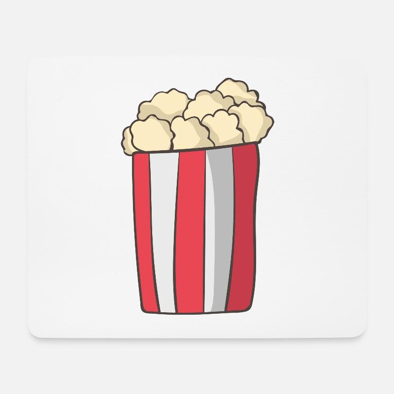 Popcorn - Mousepad (Querformat) - Weiß