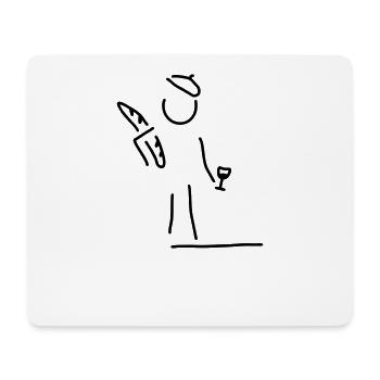 franzose in frankreich - Mousepad (Querformat) - Weiß - Vorne