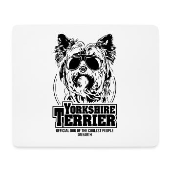 YORKSHIRE TERRIER les gens les plus cool chiens disant - Tapis de souris (format paysage) - blanc - Devant