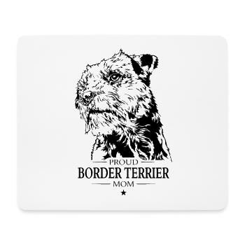 Border Terrier Maman Chien Chien Wilsigns - Tapis de souris (format paysage) - blanc - Devant