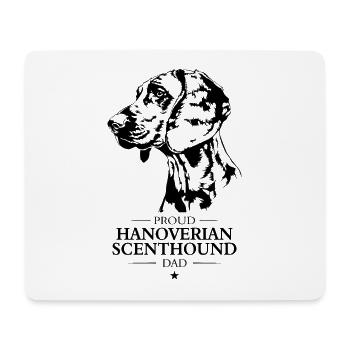 Hanovrien Scenthound Papa Chiens Chiens de chasse Wilsigns - Tapis de souris (format paysage) - blanc - Devant