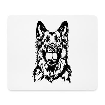 German Longhaired German Shepherd Dogs Wilsigns - Mouse Pad (horizontal) - white - Front
