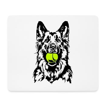 German Longhaired German Shepherd Dogs Wilsigns - Mouse Pad (horizontal) - white - Front