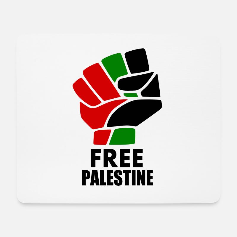 Free palestine - Mousepad (Querformat) - Weiß