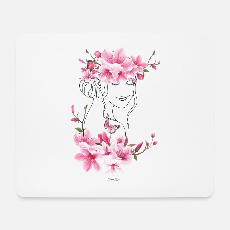 Kleide mich mit Blumen 2 - Mousepad (Querformat) - Weiß