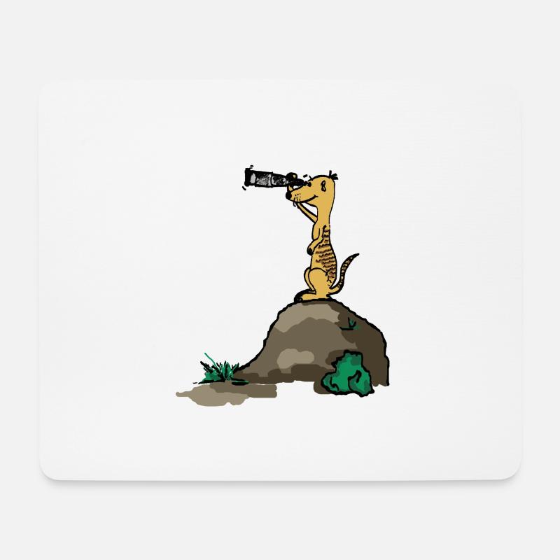 erdmaennchen comic - Mousepad (Querformat) - Weiß