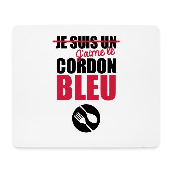 j'aime le cordon bleu - Tapis de souris (format paysage) - blanc - Devant