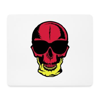 head of death skull halloween drawing moon - Mouse Pad (horizontal) - white - Front