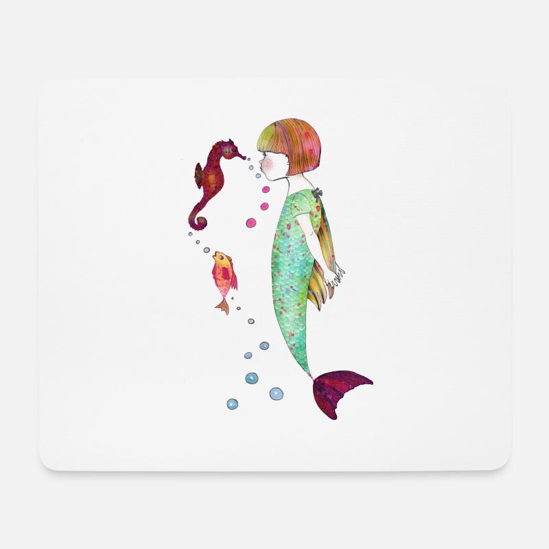 Wave Deep Kisses - Mousepad (Querformat) - Weiß