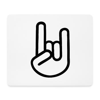 Rocker Rockmusik Heavymetal Music - Mousepad (Querformat) - Weiß - Vorne