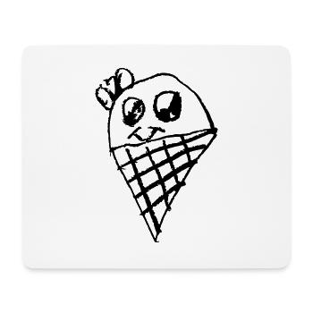 Kinder zeichnen Eis - Mousepad (Querformat) - Weiß - Vorne