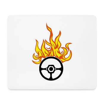 volant flamme - Tapis de souris (format paysage) - blanc - Devant