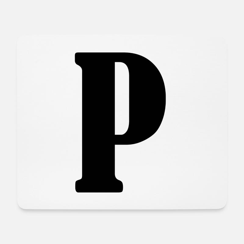 P - Mousepad (Querformat) - Weiß
