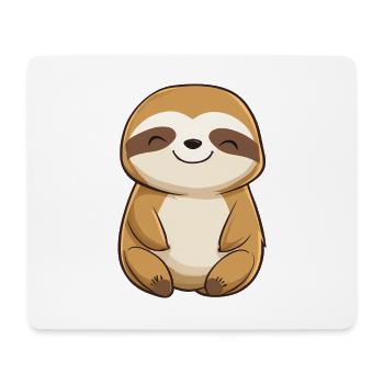 Cute Relaxed Happy Sloth - Adorable Cartoon Design - Mouse Pad (horizontal) - white - Front