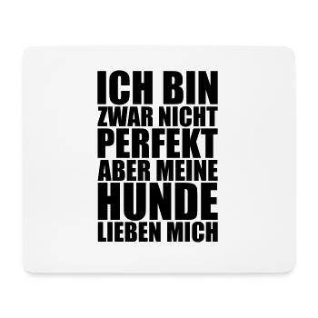 HUNDE LIEBEN MICH- Lustiges Hunde Sprüche Geschenk - Mousepad (Querformat) - Weiß - Vorne