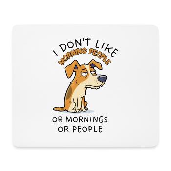 Grumpy Jack Russell Morning Mood - Tapis de souris (format paysage) - blanc - Devant