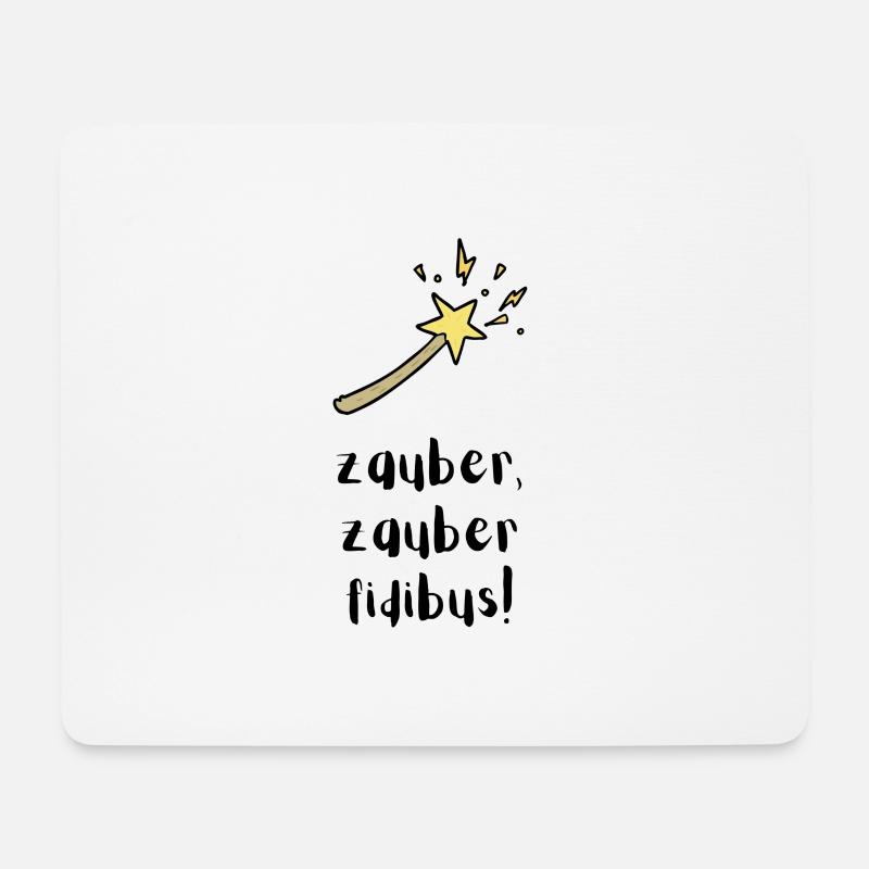 zauber zauber fidibus - Zaubern - Hexenspruch - - Mousepad (Querformat) - Weiß