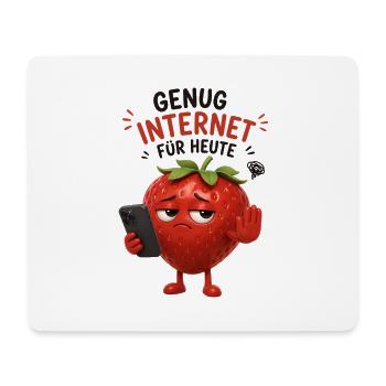 Erdbeere Internet-Auszeit Cartoon - Mousepad (Querformat) - Weiß - Vorne