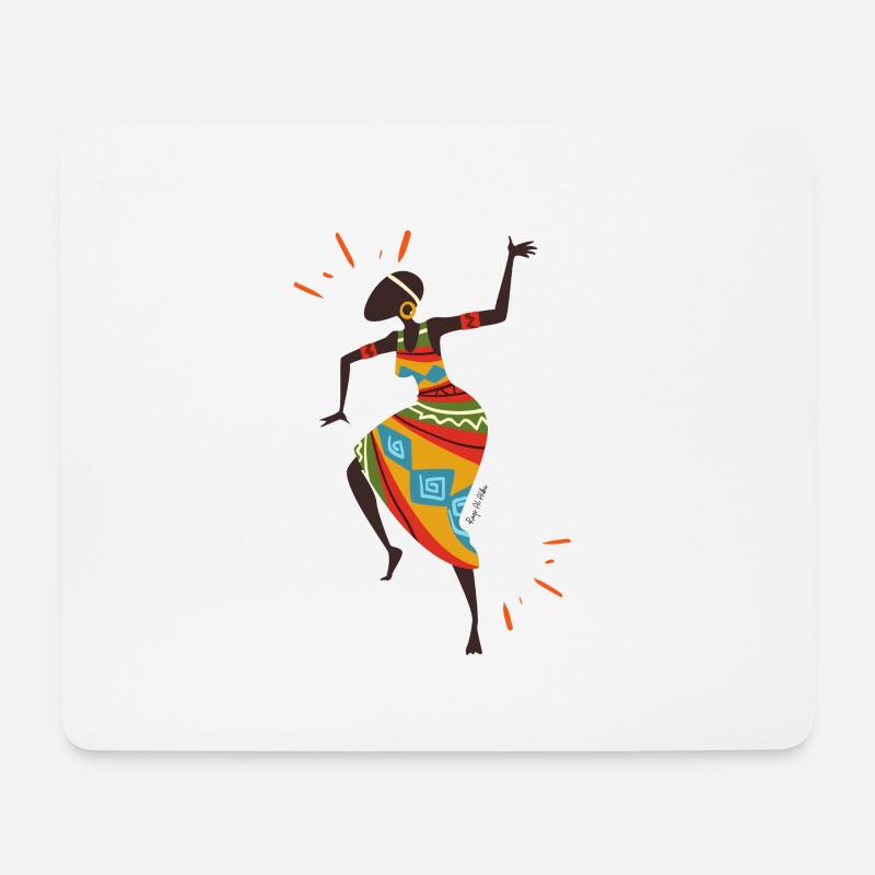 Fatumata - Mousepad (Querformat) - Weiß