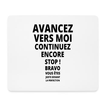 Avancez vers la perfection - Tapis de souris (format paysage) - blanc - Devant
