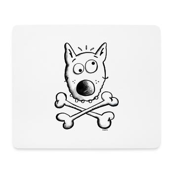 Piraten Hund - Hunde - Mousepad (Querformat) - Weiß - Vorne