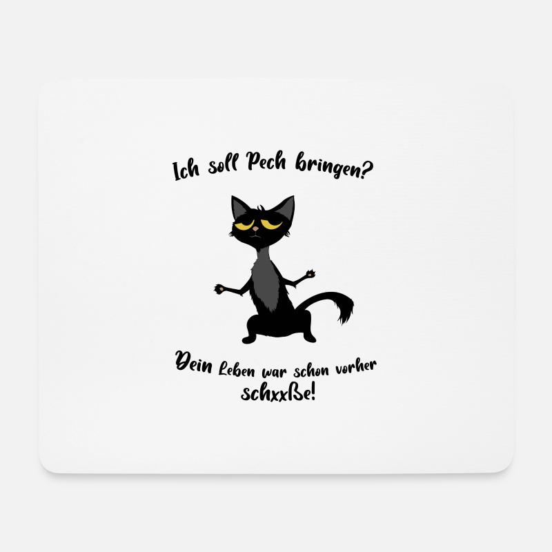 Ich soll Pech bringen? - Mousepad (Querformat) - Weiß