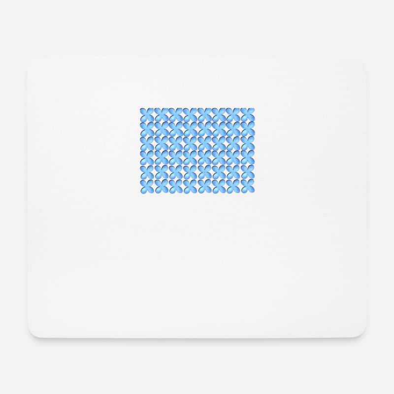 Blaue Blüten - Mousepad (Querformat) - Weiß