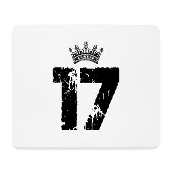 17 Couronne de nombre - Tapis de souris (format paysage) - blanc - Devant