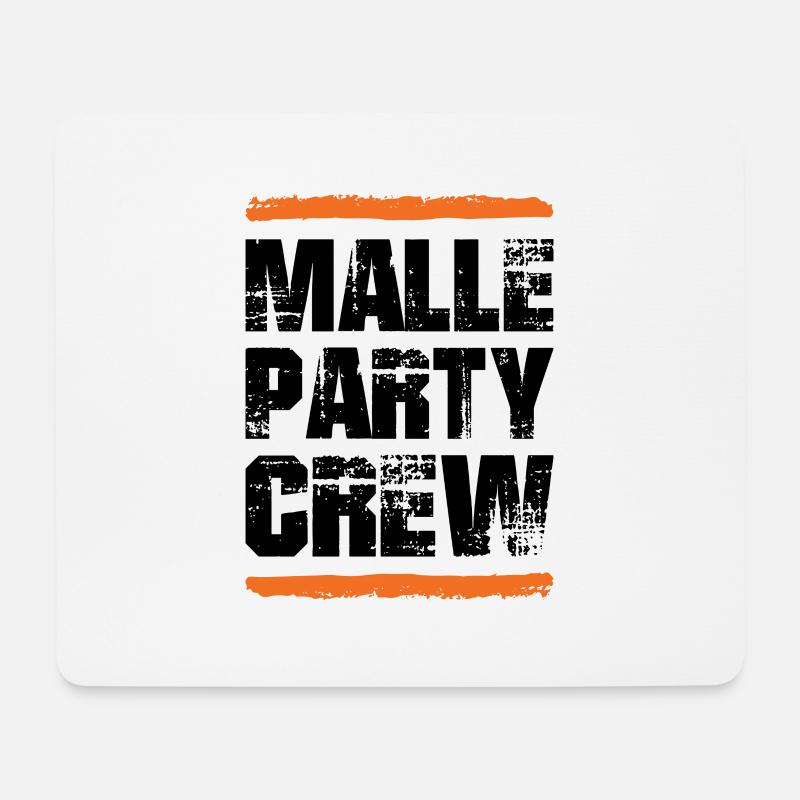 Malle Party Crew - Mousepad (Querformat) - Weiß