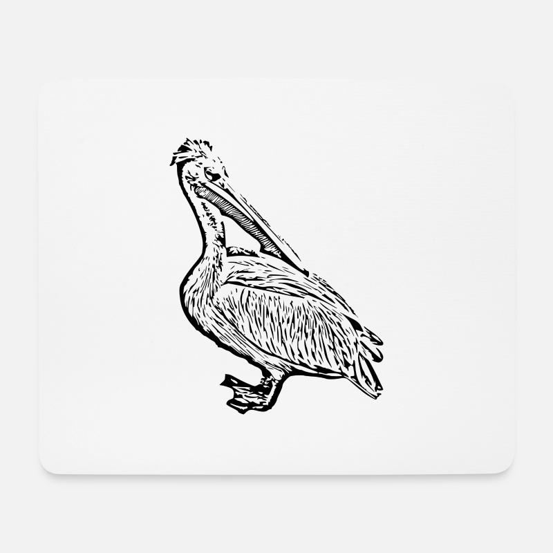 Pelikane Vogel Vögel Pelecanus - Mousepad (Querformat) - Weiß