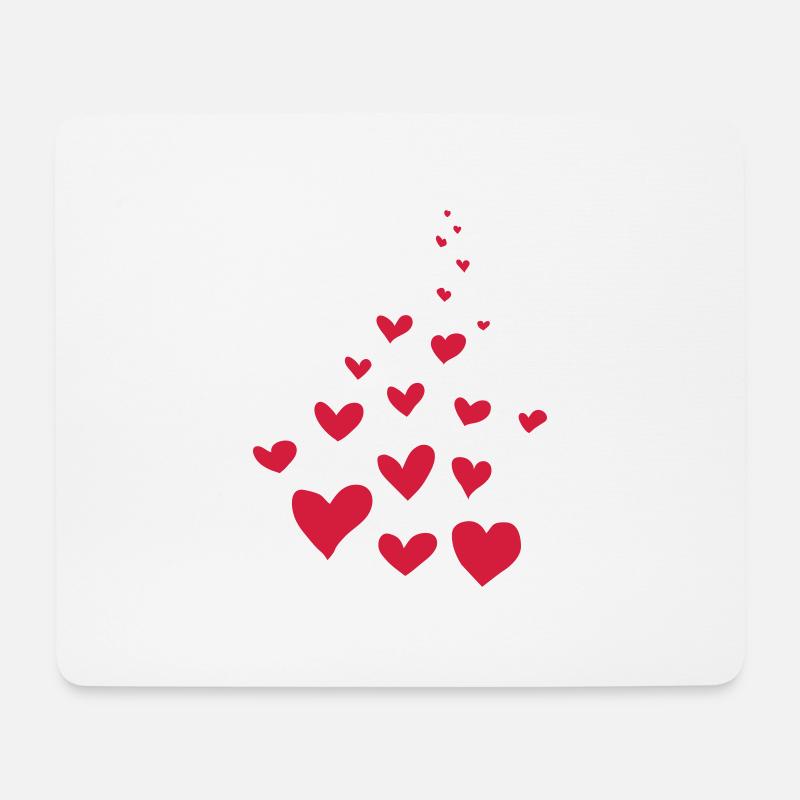 hearts - Mouse Pad (horizontal) - white