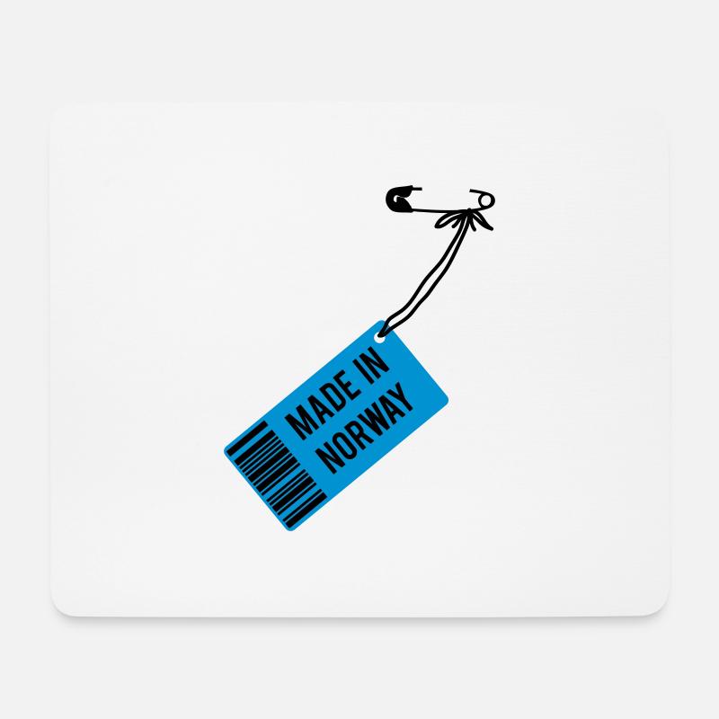 Made in Norway - Mousepad (Querformat) - Weiß