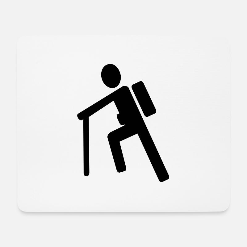 Bergsteiger - Mousepad (Querformat) - Weiß