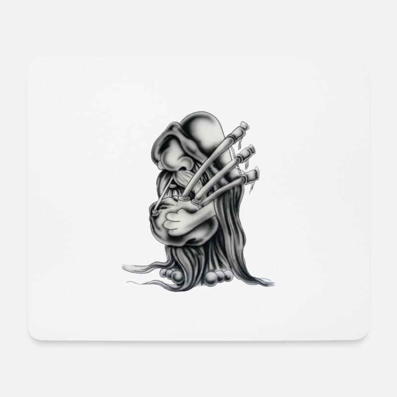 Dudelsackgnom - Mousepad (Querformat) - Weiß