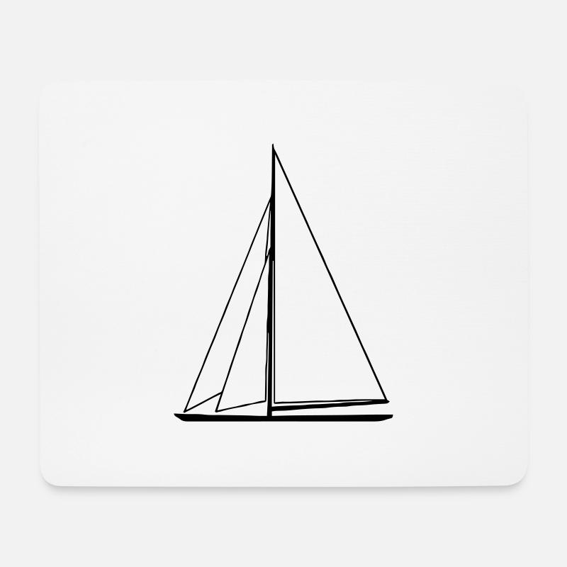 sail boat - Mouse Pad (horizontal) - white