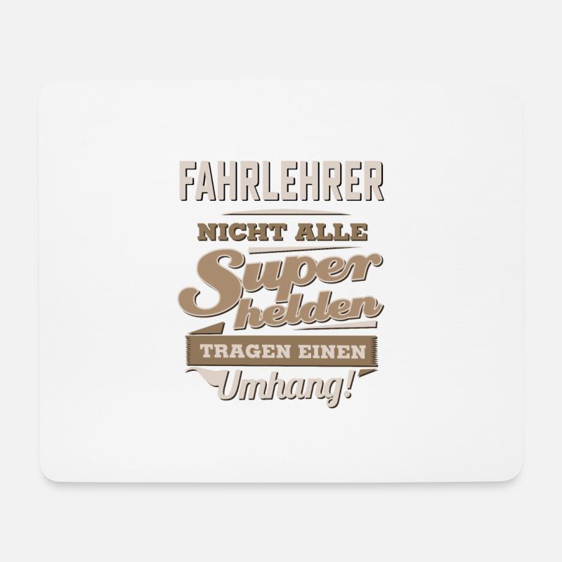 Superhelden in Sepia - Fahrlehrer - RAHMENLOS - Mousepad (Querformat) - Weiß
