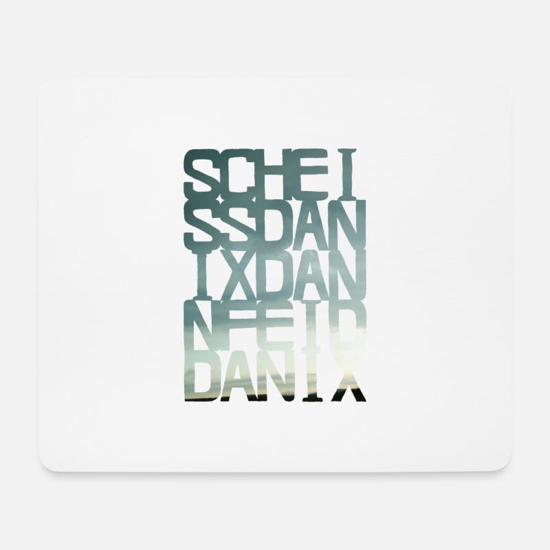 scheiss da nix - blue - Mousepad (Querformat) - Weiß