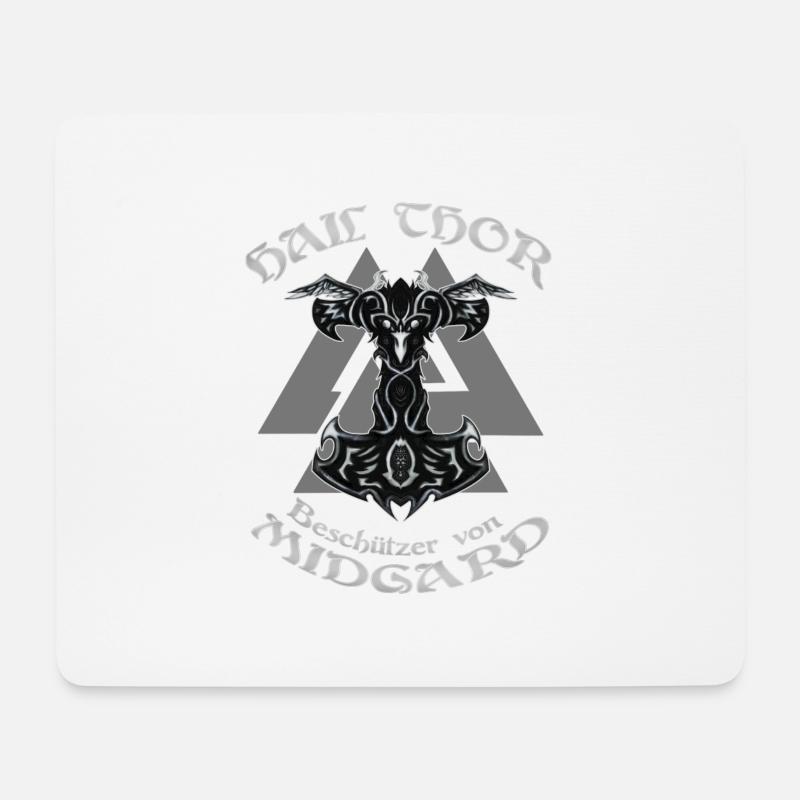 HAIL THOR - Mousepad (Querformat) - Weiß