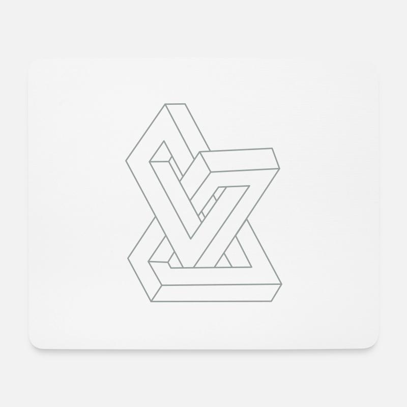 Optische Täuschung - Unmögliche Figur - Mousepad (Querformat) - Weiß