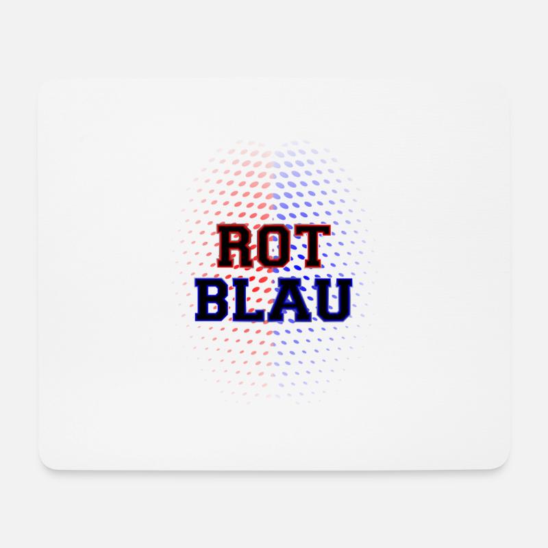 RotBlau - Mousepad (Querformat) - Weiß