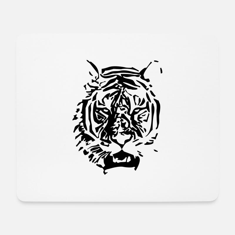 Tiger - Mousepad (Querformat) - Weiß