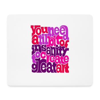 Insanity - Tapis de souris (format paysage) - blanc - Devant